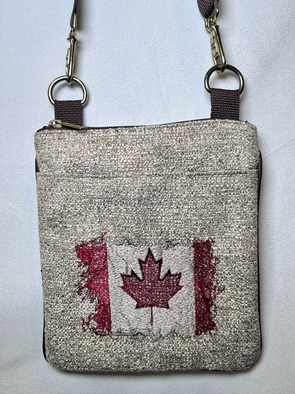 Canada Flag Maple Leaf Crossbody Purse Travel Bag True North Strong & Free